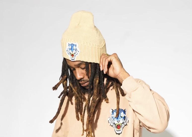 ICON Beige Tiger Logo Beanie - Icon The Collection