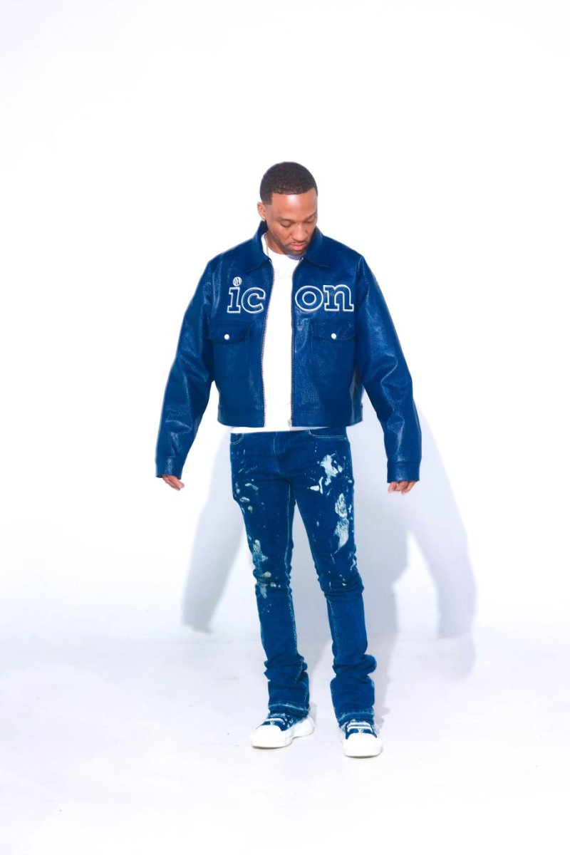 ICON Blue Python Jacket - Icon The Collection