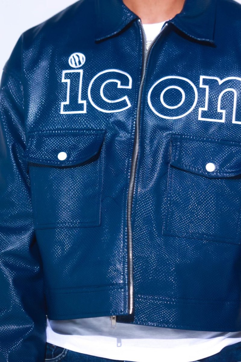 ICON Blue Python Jacket - Icon The Collection