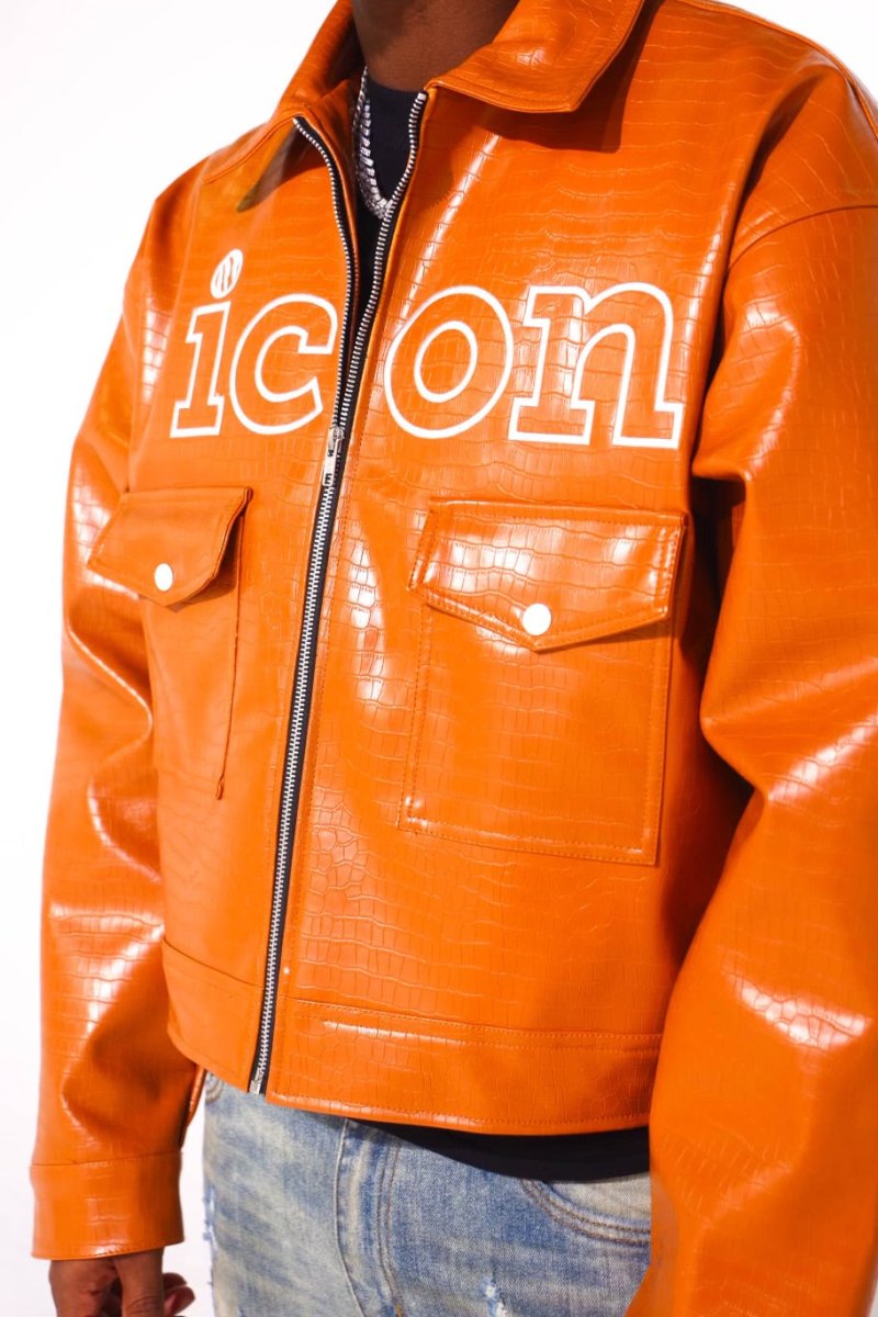ICON Burnt Orange Python Jacket - Icon The Collection