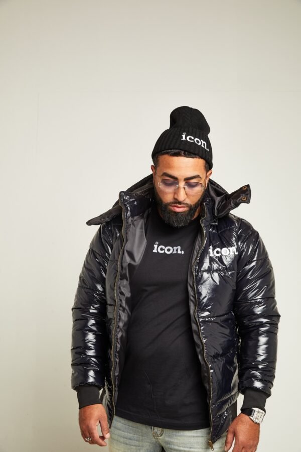 ICON White / Black Puff Coat - Icon The Collection