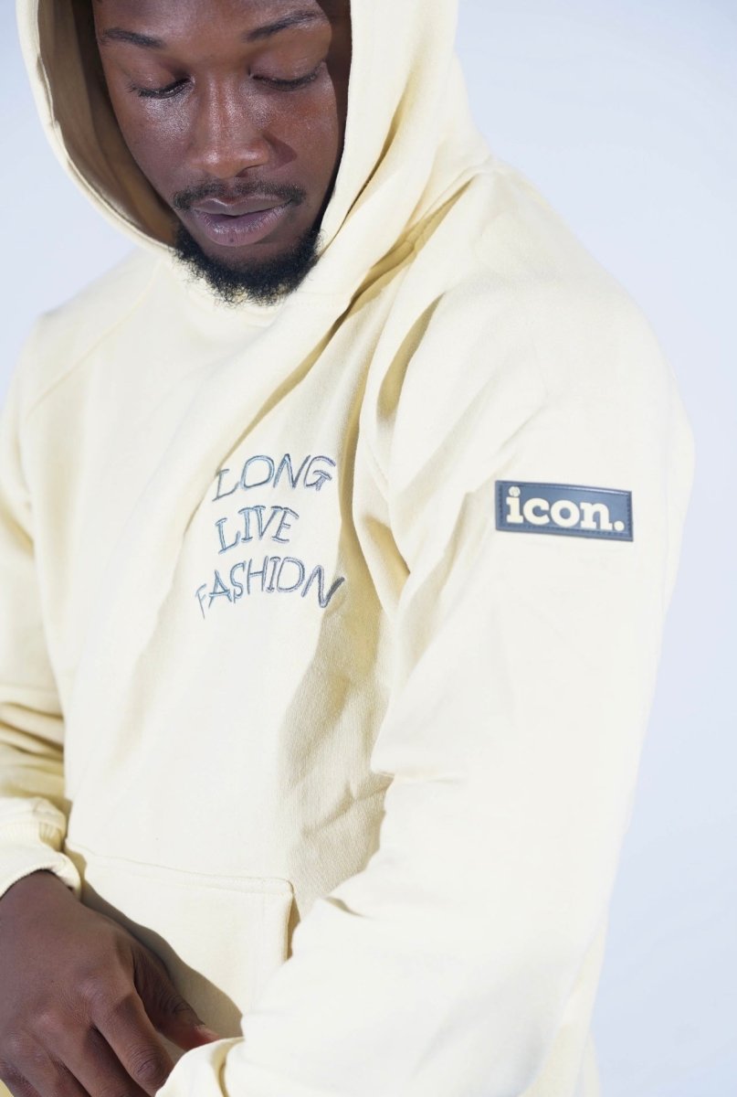 ICON Beige Long Live Fashion Hoodies - Icon The Collection