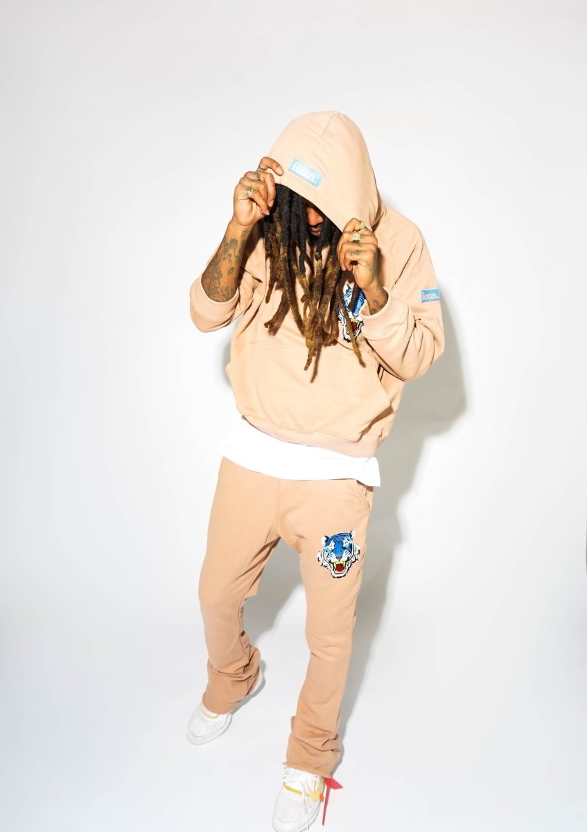 ICON Beige Stack Jogger Suit - Icon The Collection