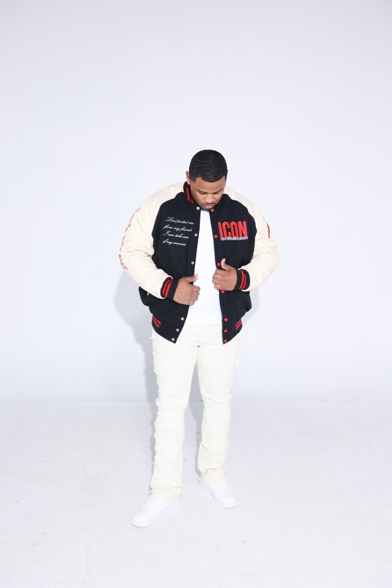 ICON Black & Red Claw Varsity - Icon The Collection