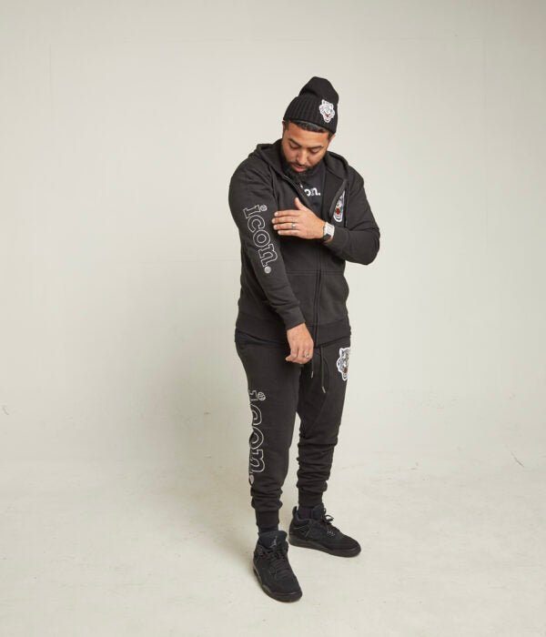 ICON Black Zip Up Jogger Suit - Icon The Collection
