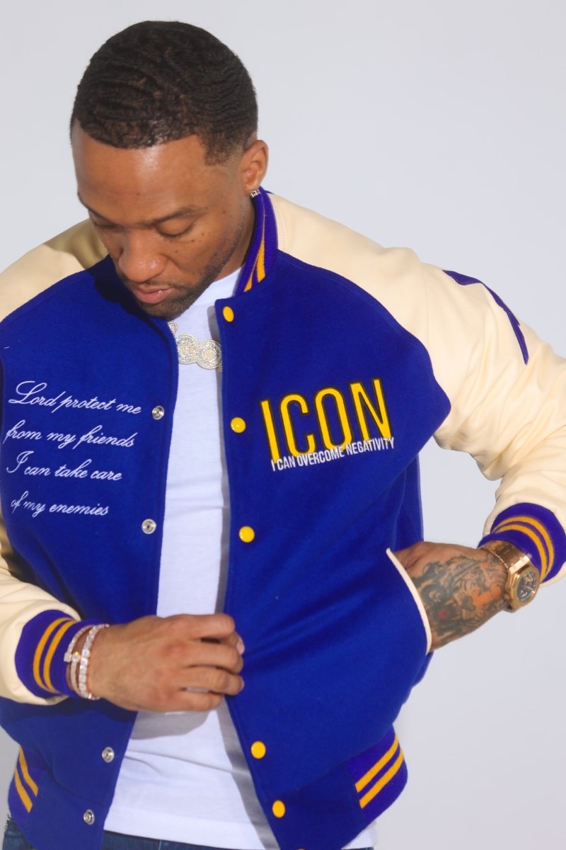 ICON Blue & Yellow Claw Varsity - Icon The Collection