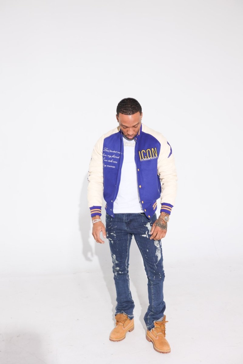 ICON Blue & Yellow Claw Varsity - Icon The Collection