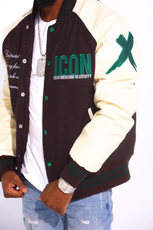 ICON Brown & Green Claw Varsity - Icon The Collection