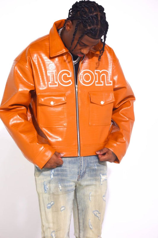 ICON Burnt Orange Python Jacket - Icon The Collection