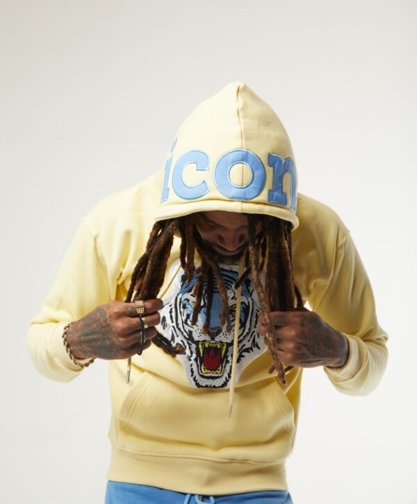 ICON Cream Hood Logo Hoodie - Icon The Collection