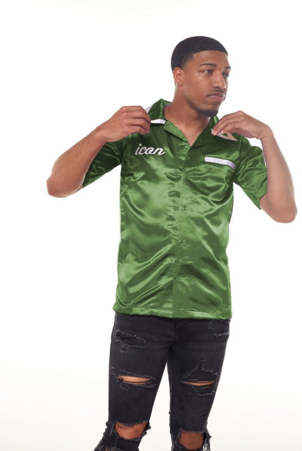 ICON Green Silk Bowling Shirt - Icon The Collection
