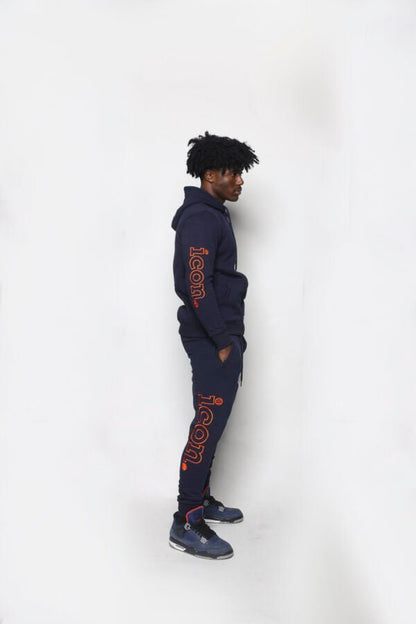 ICON Navy Zip Up Jogger Suit - Icon The Collection