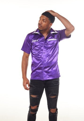 ICON Purple Silk Bowling Shirt - Icon The Collection