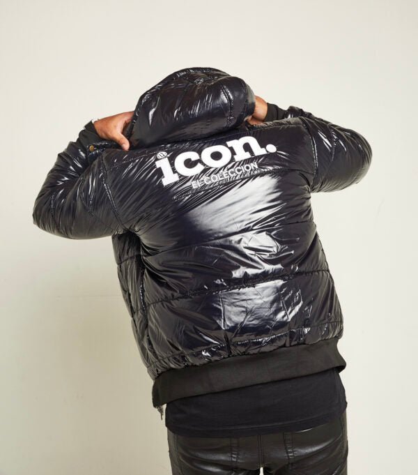 ICON White / Black Puff Coat - Icon The Collection